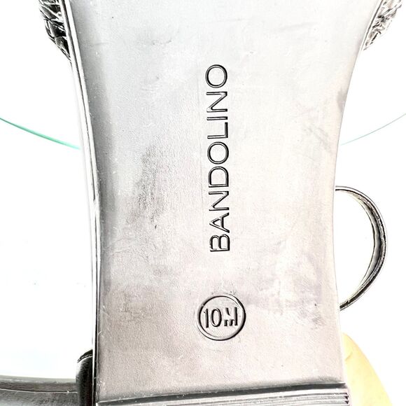 Bandolino Kendric 3 Flat Sandals Black Woven Ankle Strap Open Toe - Picture 9 of 10